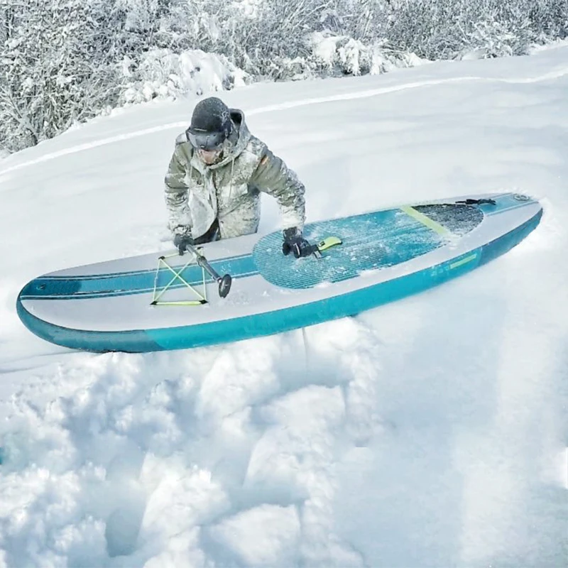 

Customized Double Layers Drop Stitch PVC Standing up Allround Inflatable Snow SUP Paddle Board for Winter Sport Ski