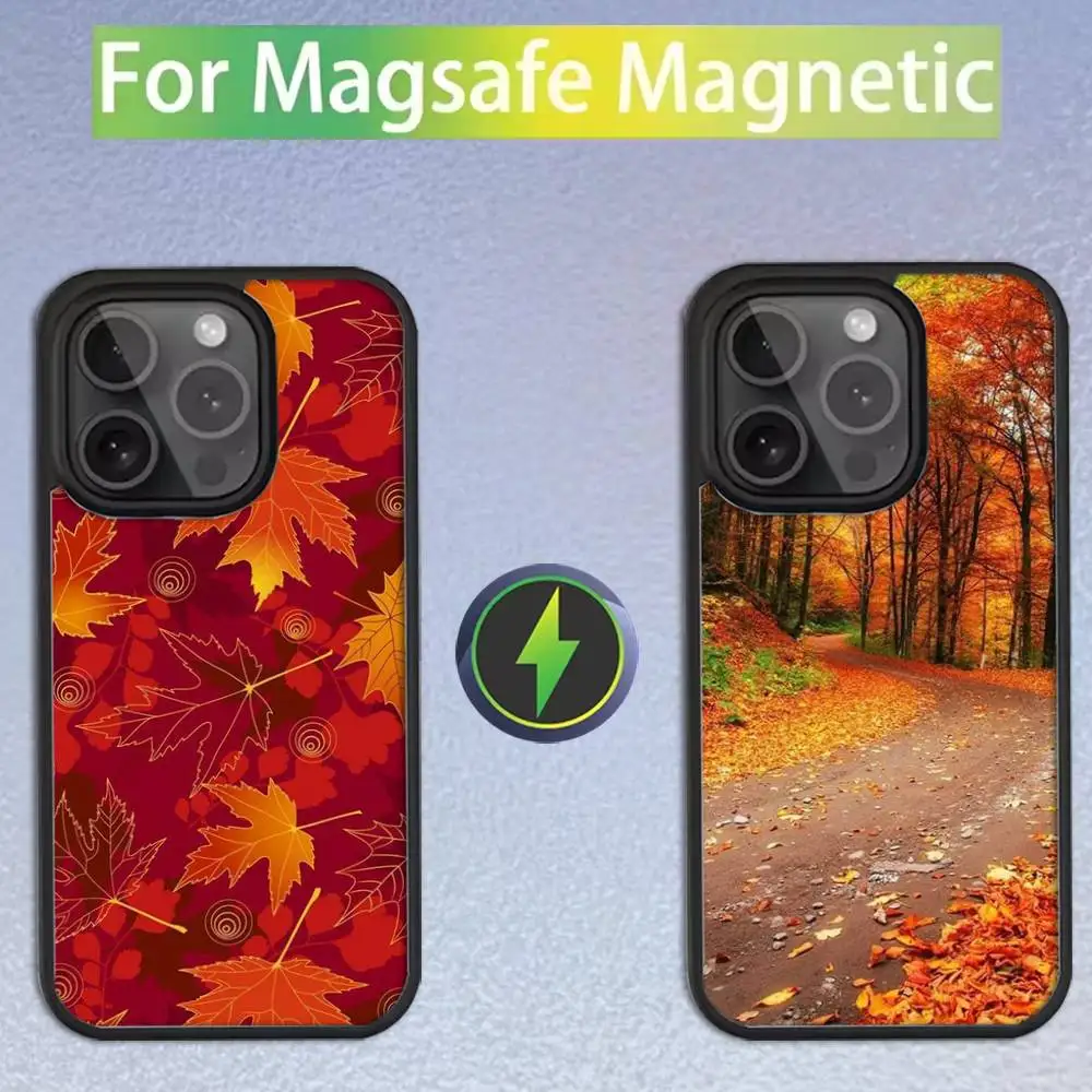 

Autumn leaves fall Phone Case For iPhone 16,15,14,13,12,11,Pro,Max,Plus,Mini,SE Magsafe Magnetic Wireless Charging