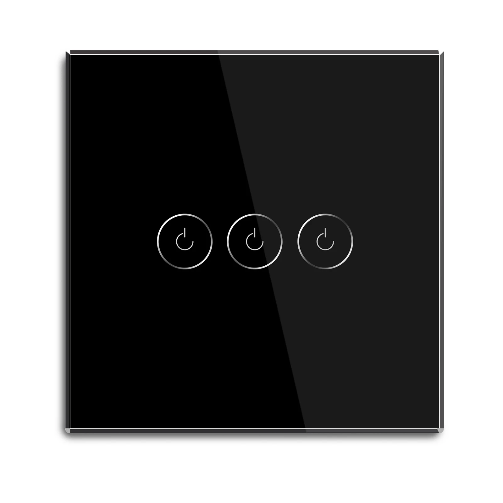 BSEED WIFI Licht Schalter Smart Tuya Wand Schalter 1/2/3Gang APP Multi-Control Treppen Schalter mit Neutral Blau Hintergrundbeleuchtung Glas