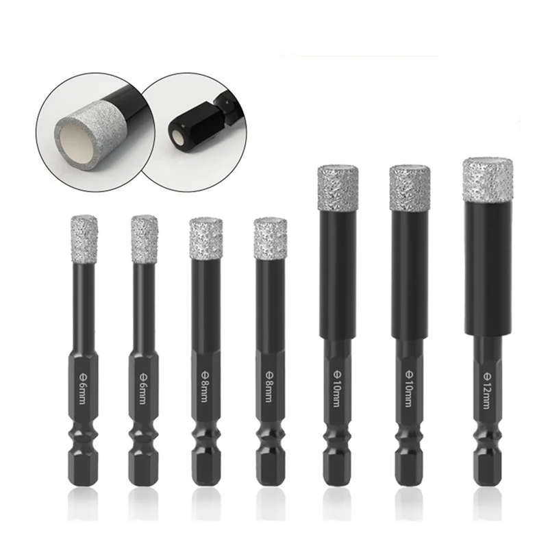 

N11R 7 шт. набор сверл для паяной плитки, многофункциональный набор алмазных открывателей для кирпича