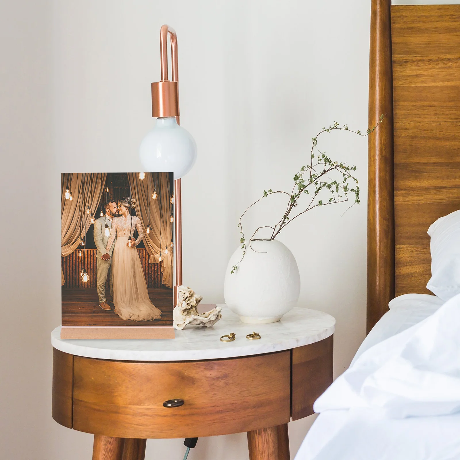 

Acrylic Wood Base Sign Holder Price Display Stand Convenient Store Sign Holder Supermarket Fruit Vegetable Price Label