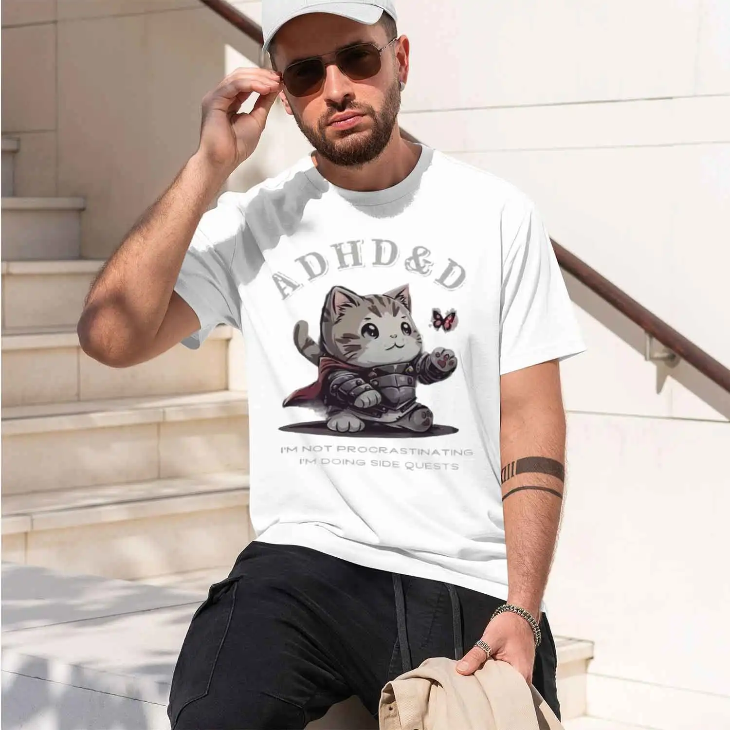 2026 New Model ADHD&D I'm Not Procrastinating T-shirt Funny Graphic Printed Tshirts Cotton Short Sleeve Summer Loose Tees d Tops
