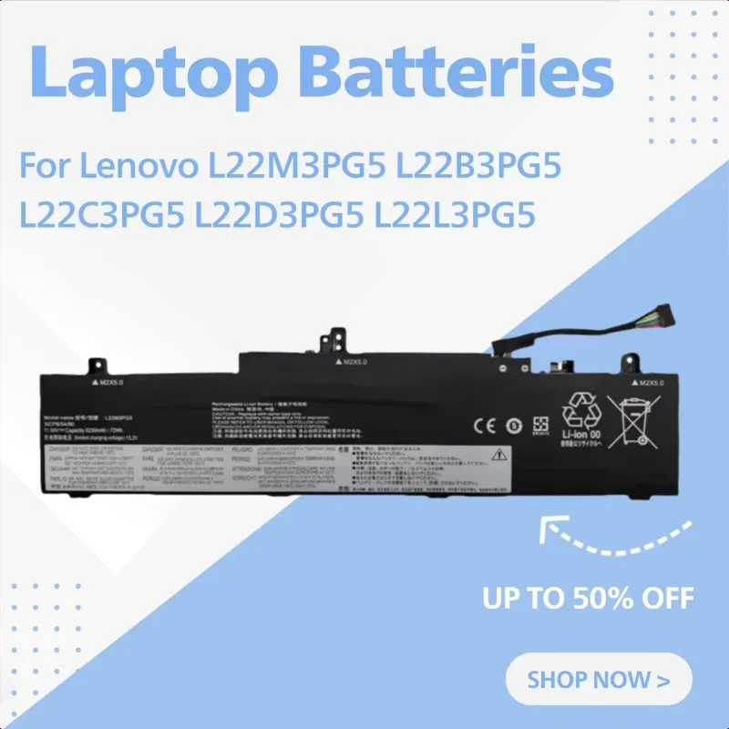 

For Lenovo L22M3PG5 L22B3PG5 L22C3PG5 L22D3PG5 L22L3PG5 Laptop Batteries