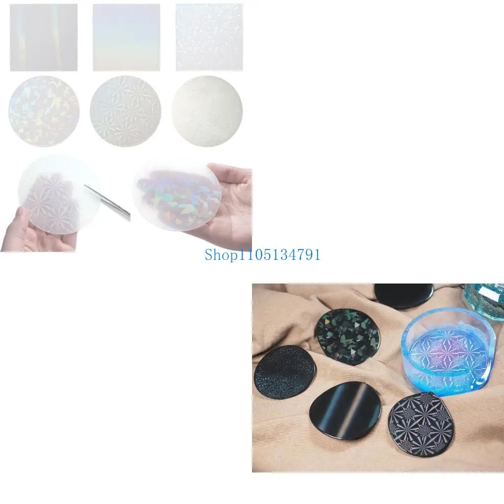 Holographic Inlay Resin Molds Holo Silicone Sheet Insert for Epoxy Resin Casting Rainbow-for DIY Crafts Jewelry Making