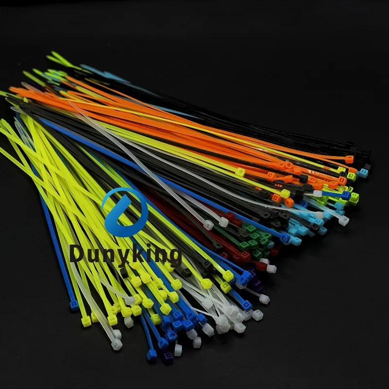 100pcs 3/4x100/150/200 Self Locking Nylon Cable TiesPlastic Zip Tie Wire Binding Wrap Straps DIY Cable Fasten Organiser Colorful