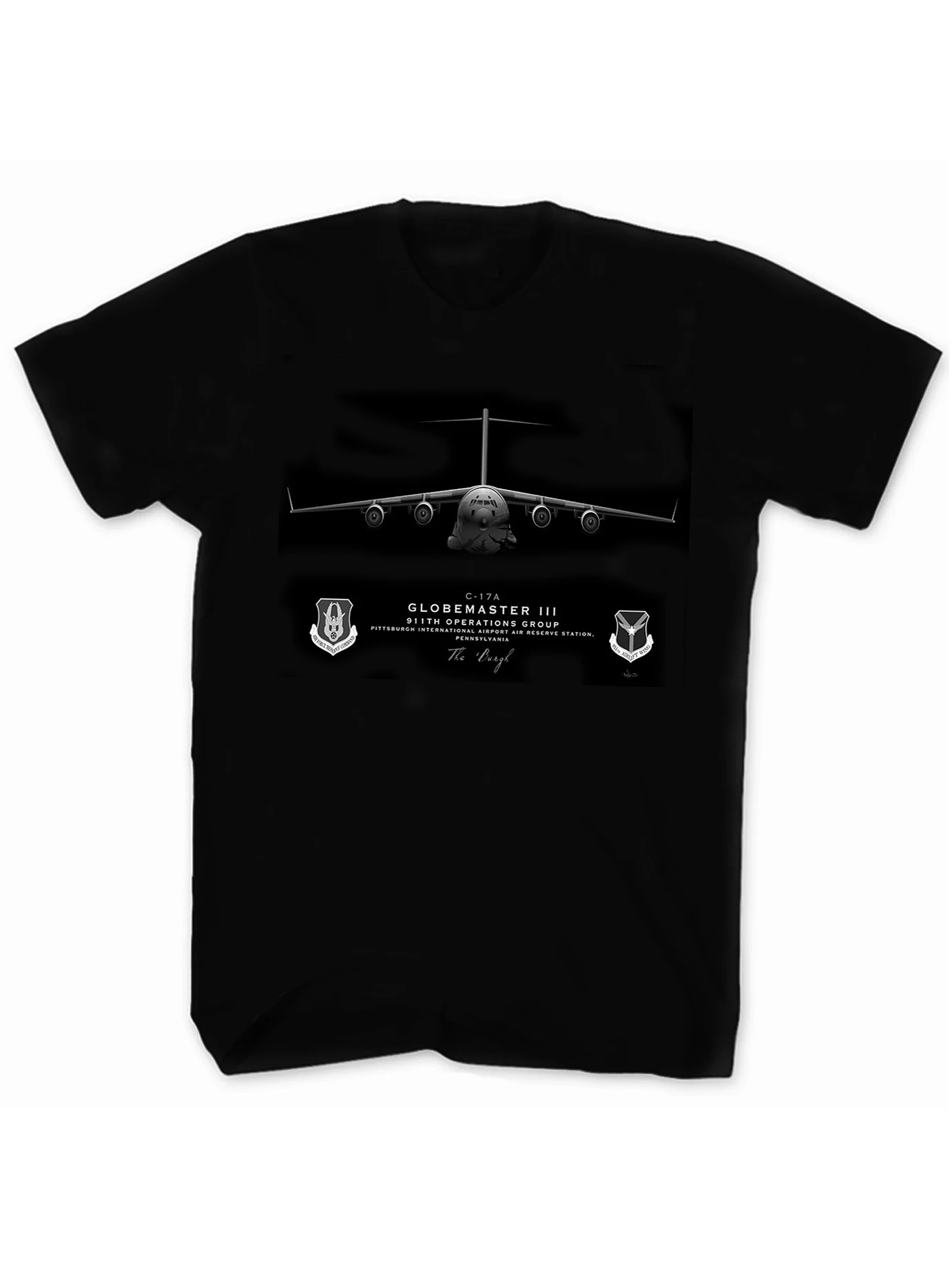 911th Operations Group C-17A Globemaster III Strategic Transport Aircraft T Shirt. 100% Cotton O-Neck Casual T-shirts New S-3XL