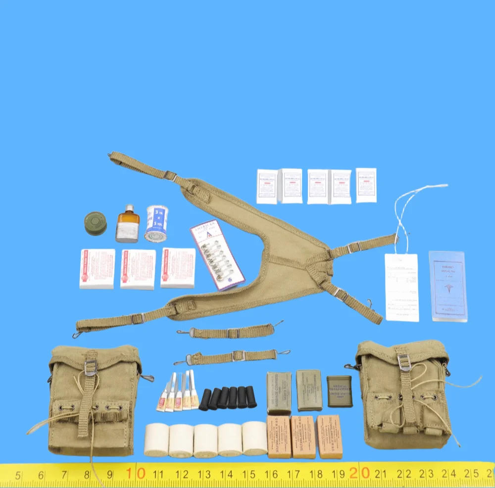 

1/6 DID A80189 US. Ranger Medic Soldier Wade Hang Chest Vest Bags Belt Medic Accessories Not Real For 12" Doll Scene Component