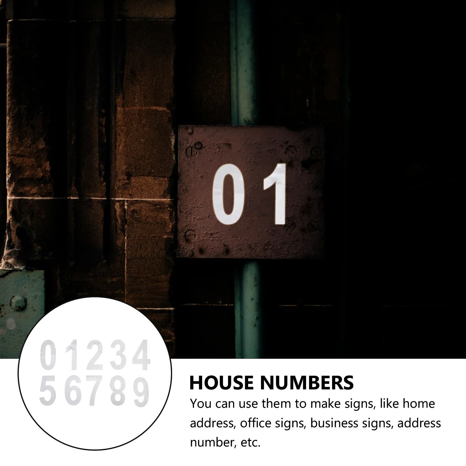 

4Sets Reflective Mailbox Numbers Number Sticker Decals Small Stickers for Office Address Outdoor Durable Reflective