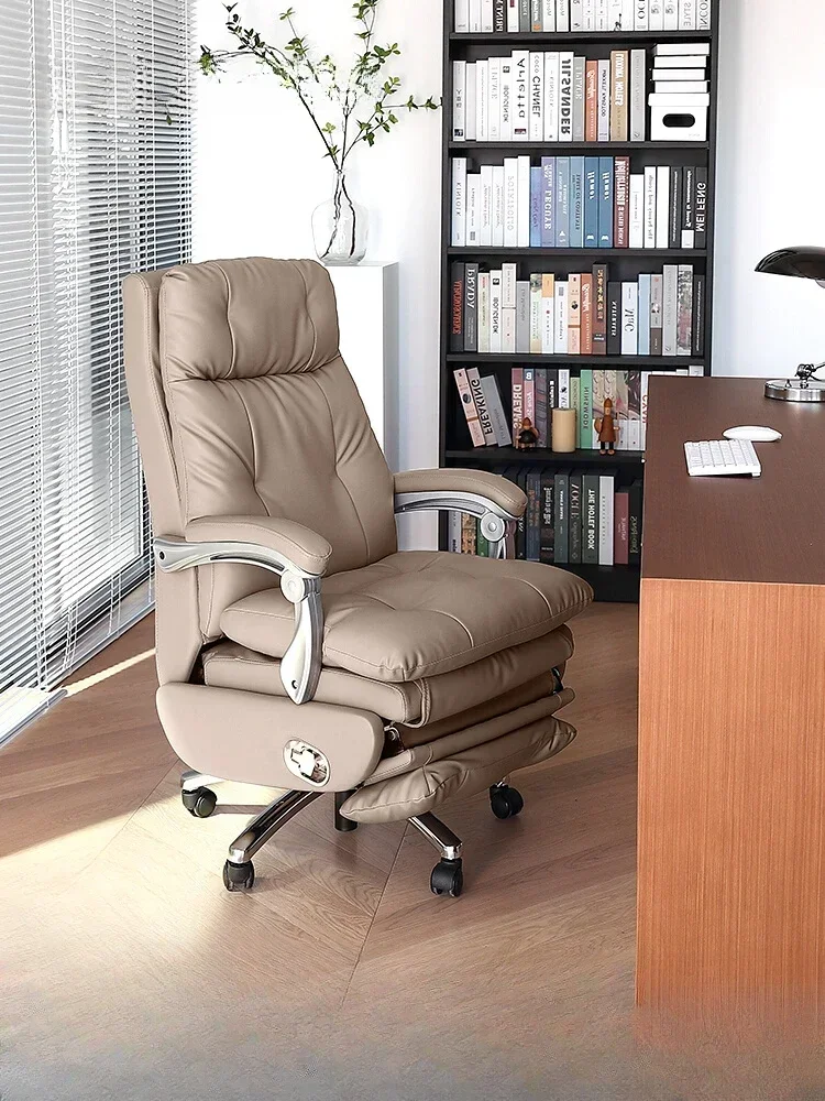 Gu Quan light luxury boss chair office home comfortable reclining office seat business leather class
