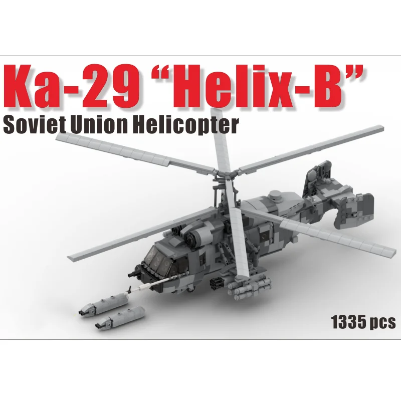 Building Blocks Military The Cold War Soviet Union Army Soldier Ka-29 Shipboard Aircraft Moc Compatible Brick Assemble Kids Toys