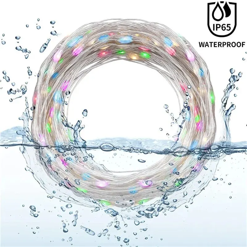 LED Window Curtain String Lights 16 Color Fairy Light Controle Remoto Natal Garland Outdoor Wedding Party Bedroom Decoração