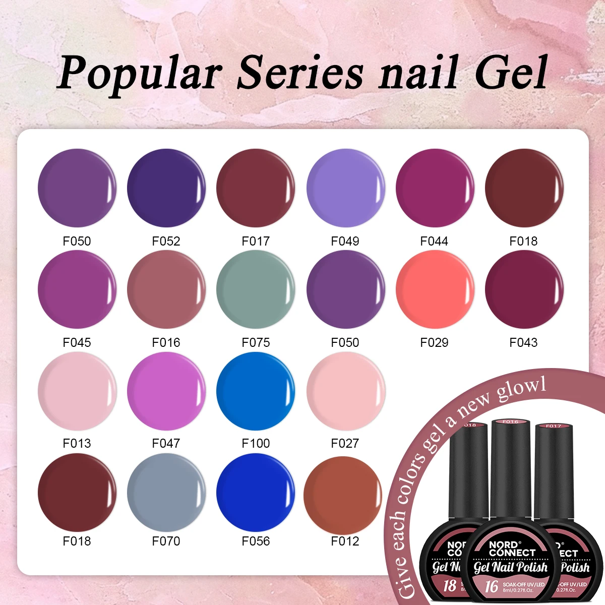 ยาทาเล็บเจลชนิดออกฤทธิ์ยาวนาน 7 ชิ้น ประกายวิ้งค์สวยงาม เหมาะสำหรับตกแต่งเล็บและเสริมความงามเล็บ ปราศจากน้ำหอม ปราศจากสารตะกั่ว