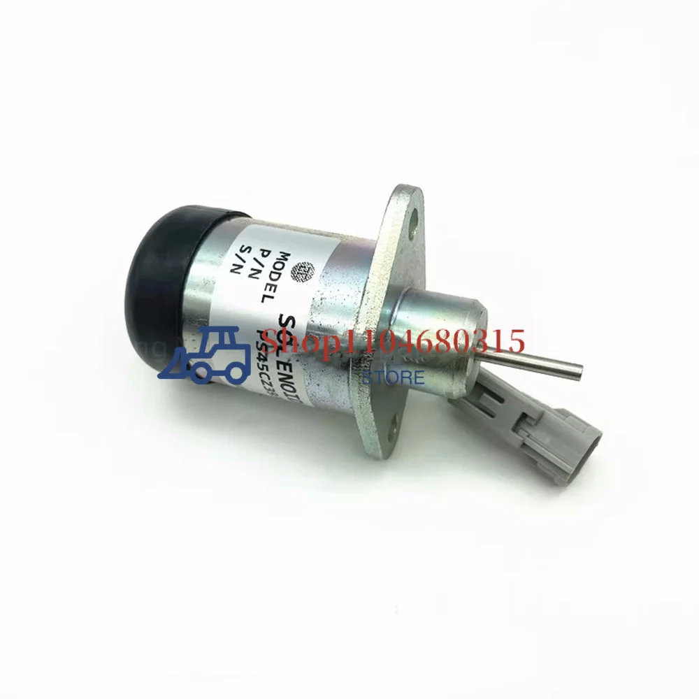 

For PS45CZ393 EC55 80D Fuel Stop Flameout Solenoid Valve D2.6/D3.8 Engine Flameout Switch Excavator Parts