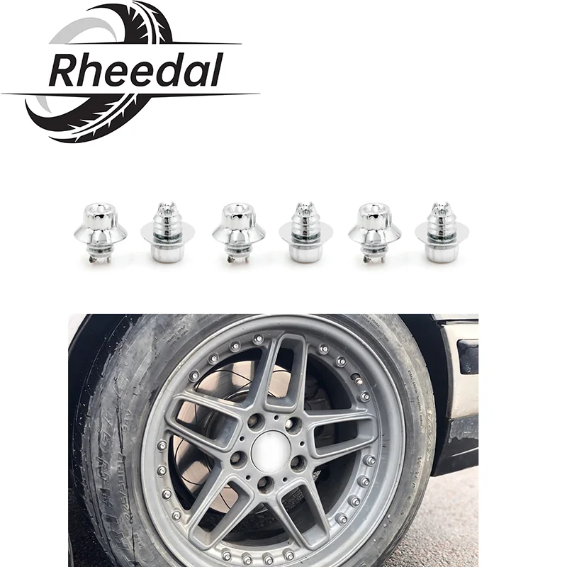 

Rheedal 50 шт. 6,9 мм/0,27 дюйма, колесные диски, болты, шпильки, колпачки для украшения обода, автозапчасти, Стайлинг автомобиля, настройка колес, детали для шин, ABS