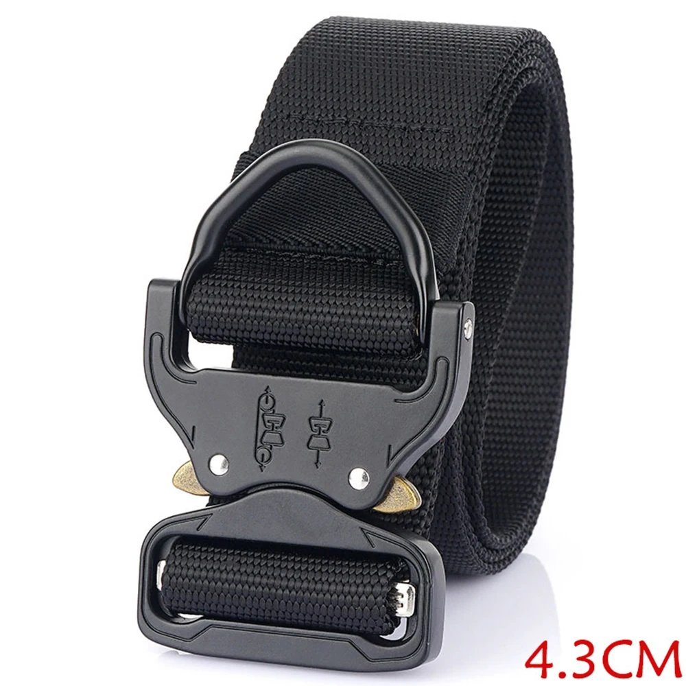 TUSHI 1.7 inch Army Tactical Belt Quick Release Military Airsoft Training Molle Heavy Duty Outdoor Shooting Hiking Hunting Belt