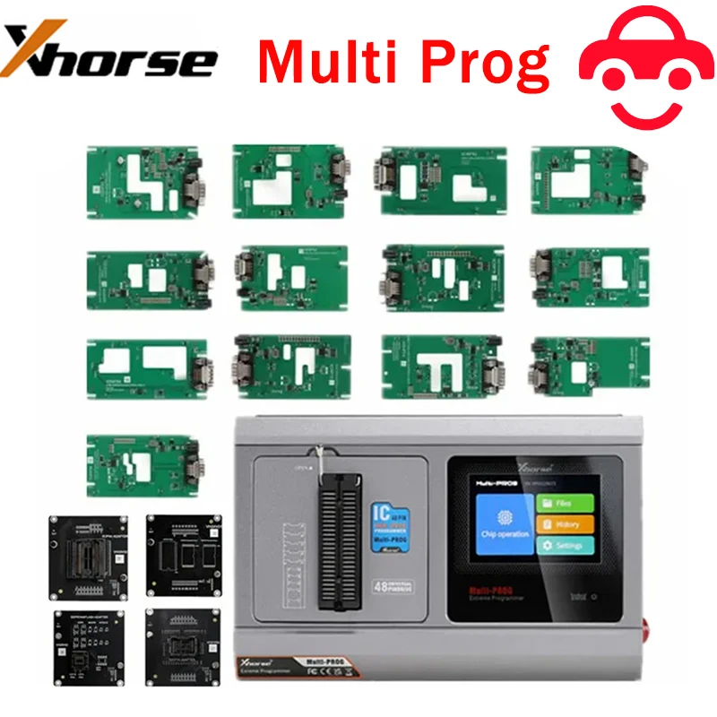 

Original Xhorse Multi Prog ECU TCU Programmer with SOP44 TSOP48 EEPROM and MQB48 Solder Free Adapters