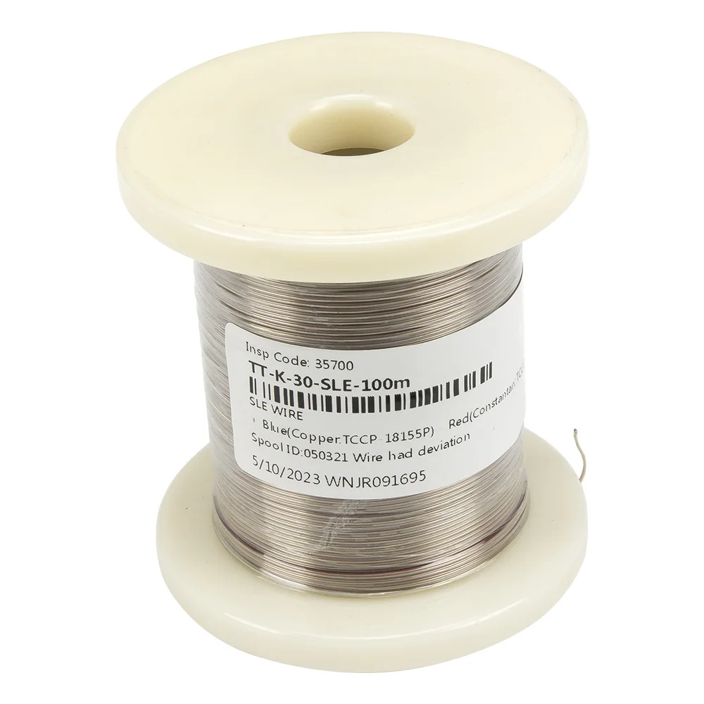 TT series 30AWG 100m/1 roll K J T thermocouple solid wire PFA extension wire compensation wire cable for temperature sensor