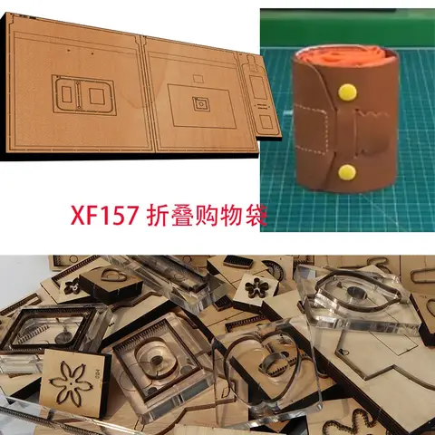 새로운 일본 철강 블레이드 나무 다이 지갑 가죽 공예 펀치 손 도구 컷 칼 금형 XF157 Best5