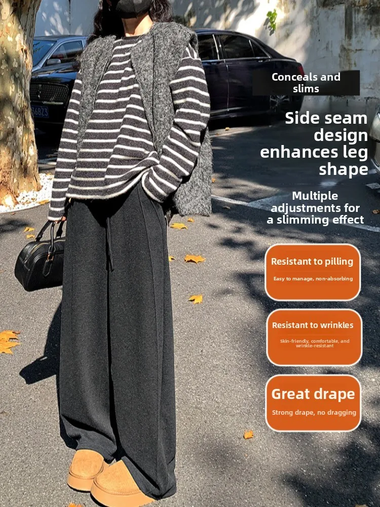 Camere Banana pantalon femme ample Thiened Fce Spor pantalons de survêtement taille haute jambe large pantalon décontracté automne hiver