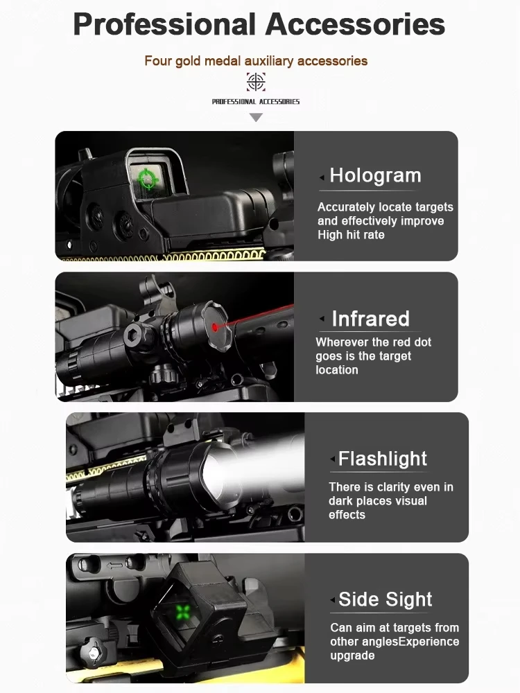 M416 Toy Gun Electric Manual M4A1 Crystal Bullet Toy Gun Boy Eating Chicken Model Assault Rifle Water Gun
