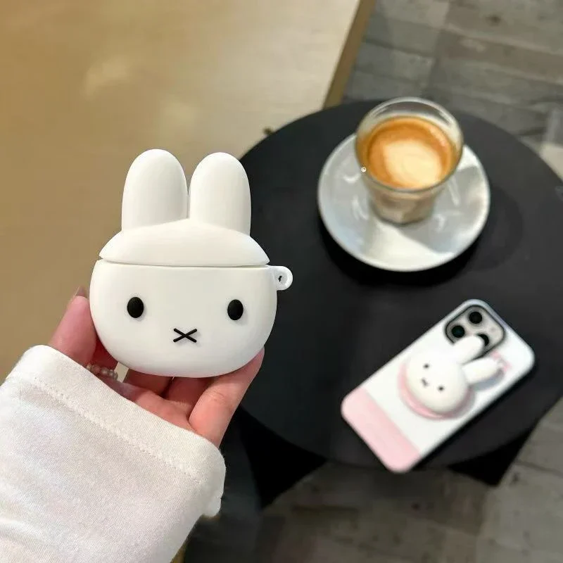 Miffy Kawaii Silicone Bluetooth Wireless Earphone Case Protective Cover for Airpods 4 1 2 Generation Pro 3 Toy  Birthday Gifts - view 4