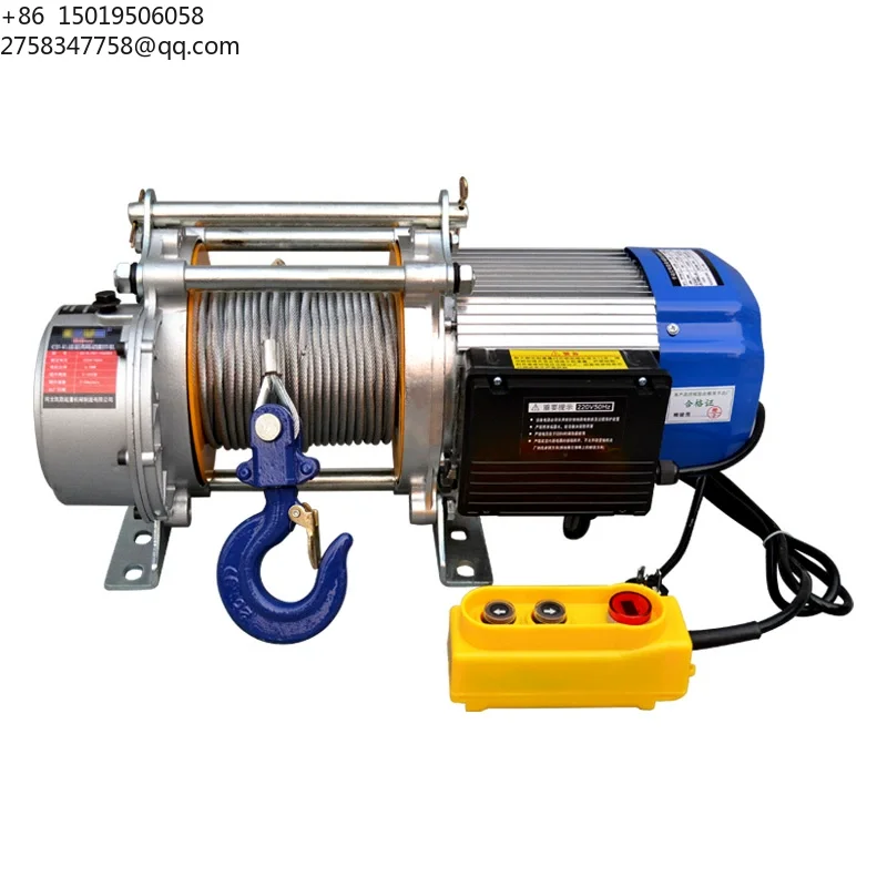 Low Price KCD 500-1000KG Electric Hoist 110v 220v 380v 500kg Wire Rope Hoist Aluminum Shell Copper Motor Electric Winch