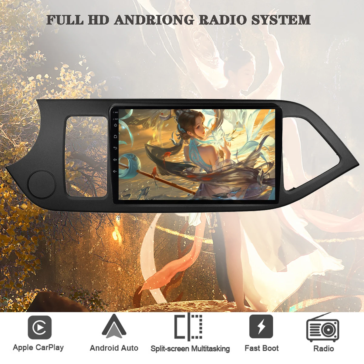 

Android 14 2Din Car DVD Video GPS Navi Monitor For Kia Morning Picanto 2011 - 2016 Auto Headunit Tape Recorder Video 4G LTE WIFI
