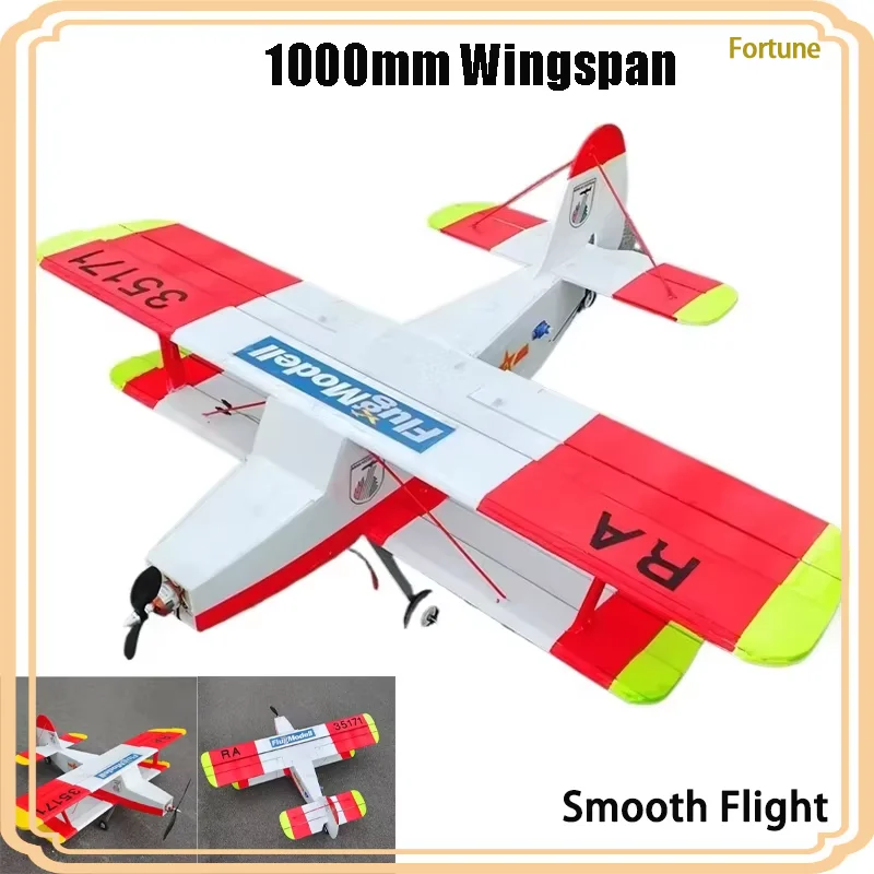 Biplane Rc Airplane Short Takeoff And Landing Smooth Fly 1000mm Wingspan Fixed Wing Jungle Transport For Outdoor Hobby Lovers