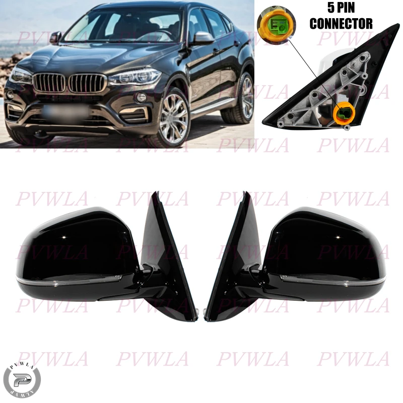 

Зеркало бокового вида 5PIN для BMW X6 F16 30d/35i/40d/50i/M50d xDrive 2014-2018 с электроприводом складывания, указателем поворота и функцией зеркала заднего вида в сборе