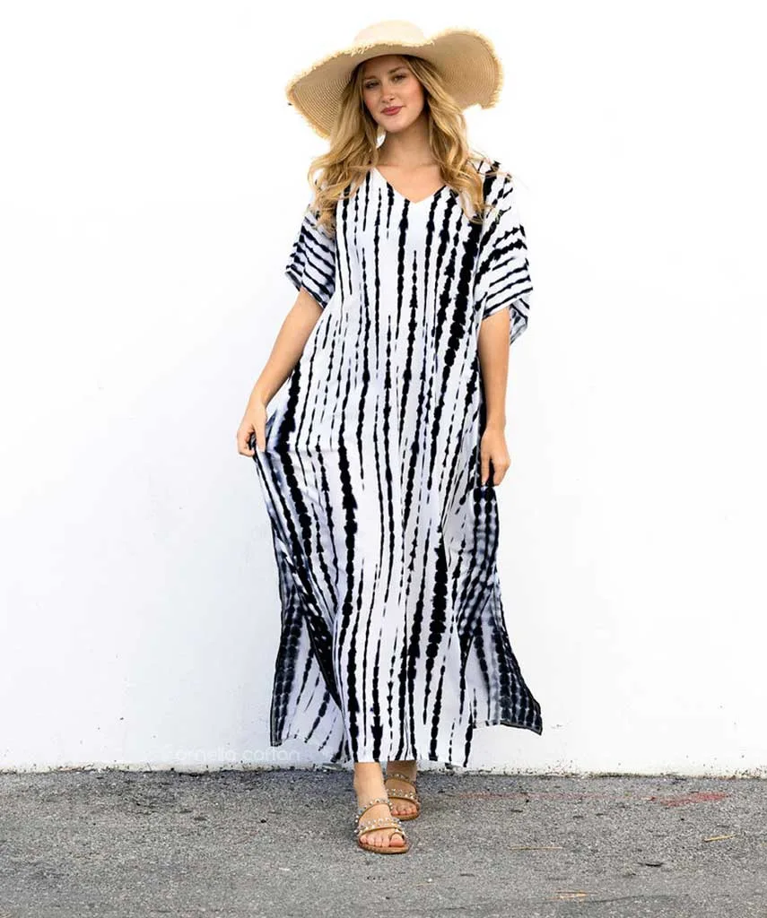 2024ins Summer Cotton Printed Halo Dye Loose Large Size Vacation Robe Beach Dress Bikini Sun Dresses Shirt Party Fashion Dresses