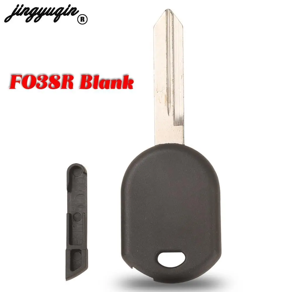 Jingyuqin Transponder Key Shell Car Key Blanks Case For Ford C-Max F350 Escape Fiesta F150 Mustang FO38R Blank Key Blade