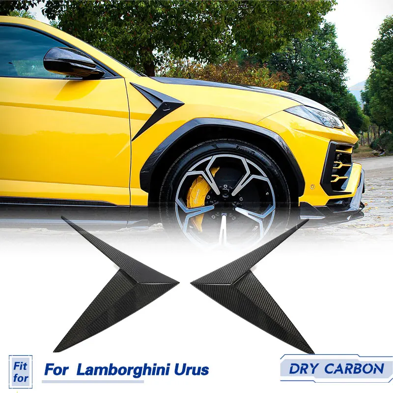 Car Front Fender Side Air Vent Trim Prepreg Dry Carbon for Lamborghini Urus Sport Utility 4D 2018-2021 Air Intake Scoop Cover