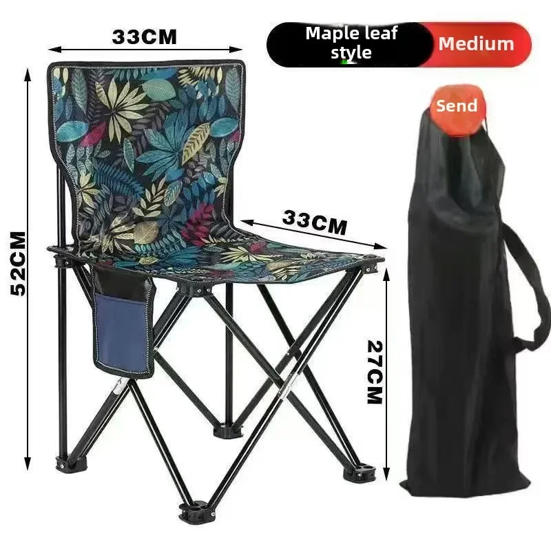 Chaises de camping pliables avec une forte capacité portante et un nylon Oxford , adaptées aux voyages, aux sports de plage