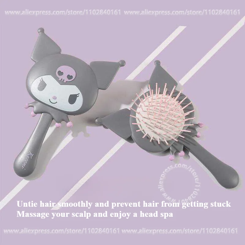 MINISO Comb with High Elastic Massage Air Bag Kawaii Shape Easy To Carry Cute Peripherals Kuromi Not   Get Stuck Present