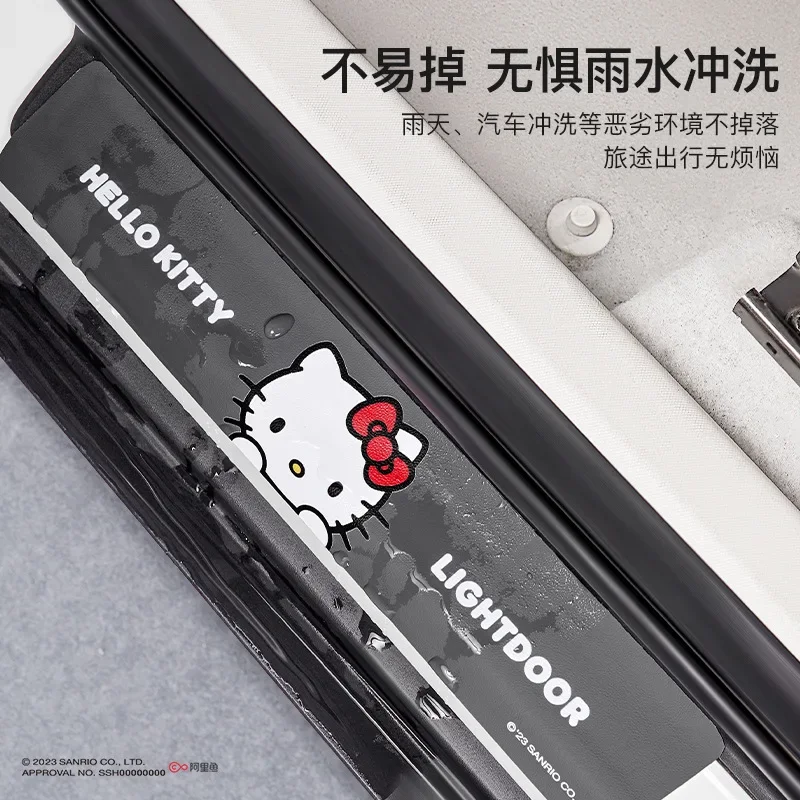 Kawaii Sanrio Car Door Sill Protection Strip Anti-Pedal Wear-Resistant Pu Cartoon Hello Kitty Cute Car Decoration Accessories