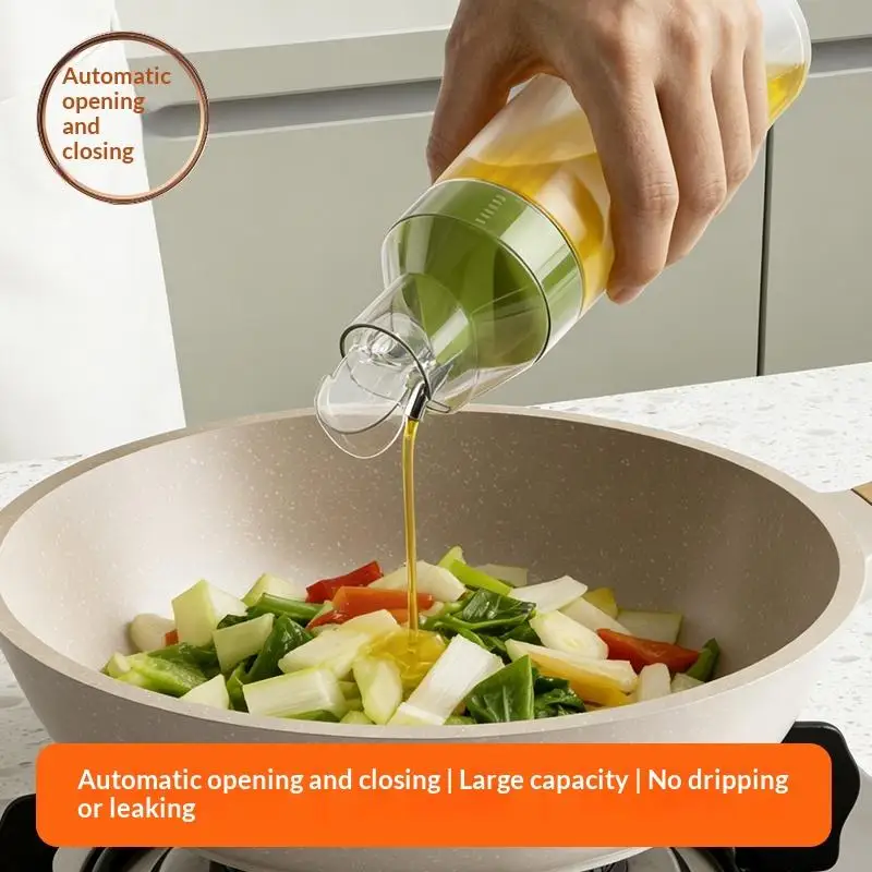 Household Automatic Squeeze Oil Bottle for Seasoning Convenience in Opening Closing