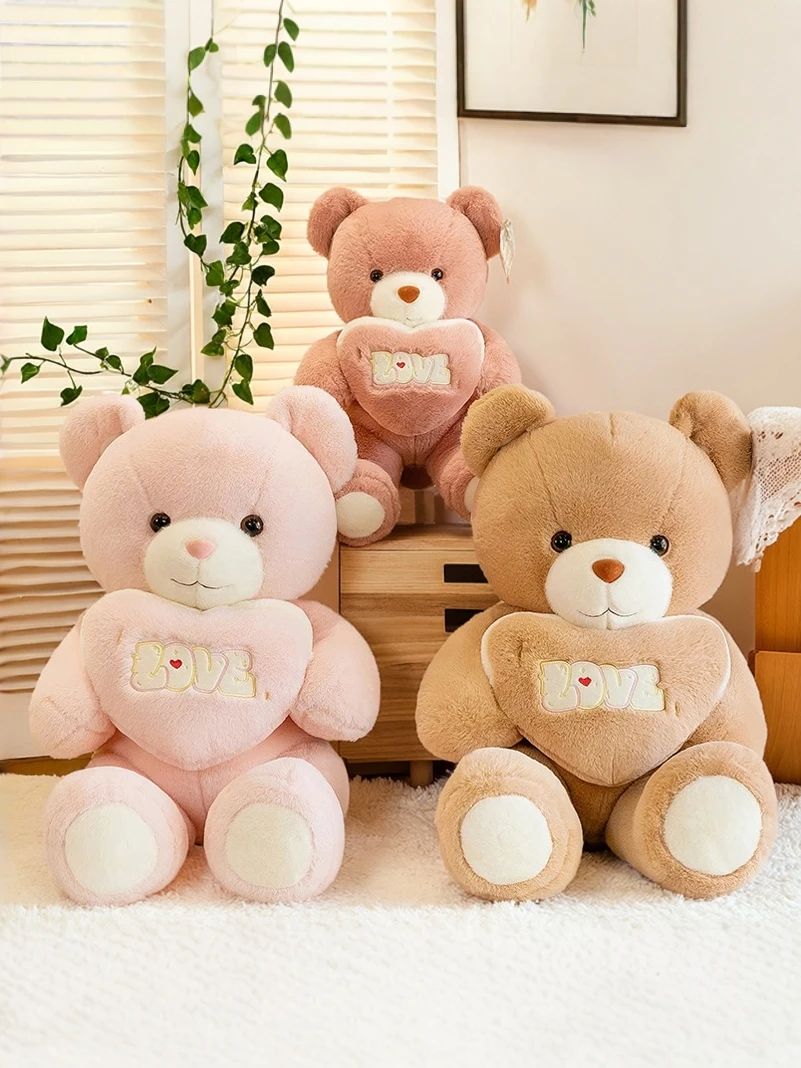 

Cute Teddy Bear Plu Toy Doll PP Cotton Filled Birthday Gift Soft Stuffed Bear Doll Bear Kindergarten Crts Eonal Toys