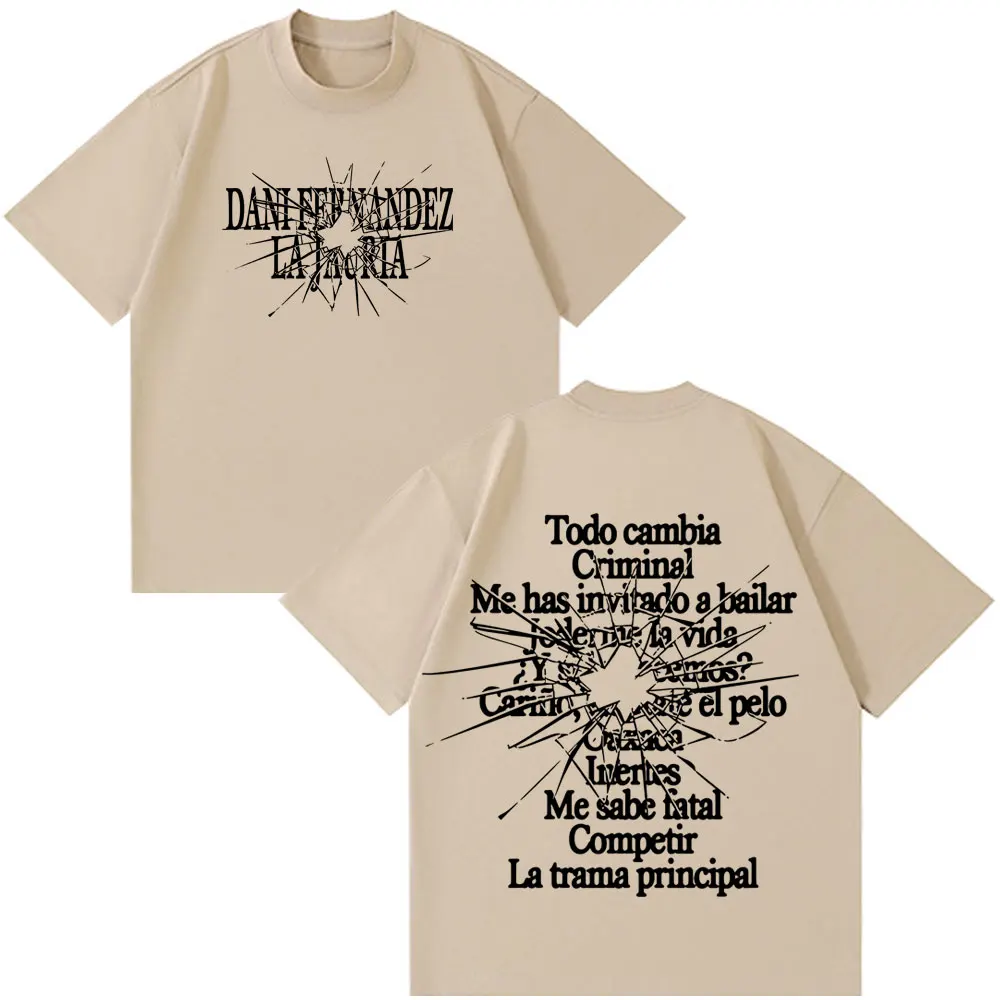 Camiseta con gráfico del rapero Dani Fernandez La Jauria, camiseta de música pop para hombres y mujeres, camisetas de hip-hop, camisetas holgadas de algodón vintage de manga corta