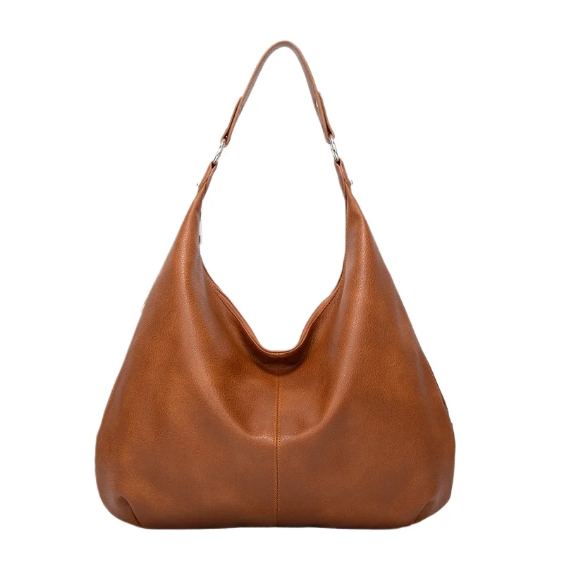 

Women's Shoulder Tote Bag Retro Large Capacity Soft Vegan Leather Top Handle Underarm Summer Work Bag