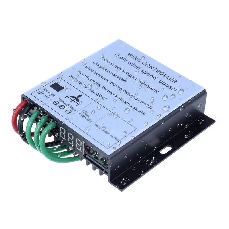 

Wind Turbine Charge Controller 500W Wind Charge Controller Battery Charge DC12-24V Wind Turbine Generator IP67 Waterproof