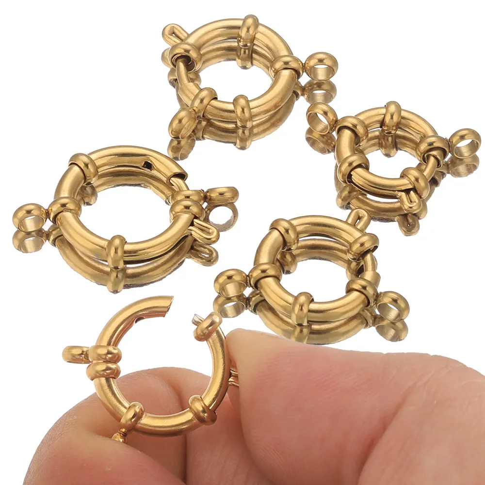 

4 шт./лот, уплотнительное кольцо из нержавеющей стали, пружинные застежки, застежки-омары, крючки, разъем для DIY, ожерелье, браслет, материалы для изготовления ювелирных изделий