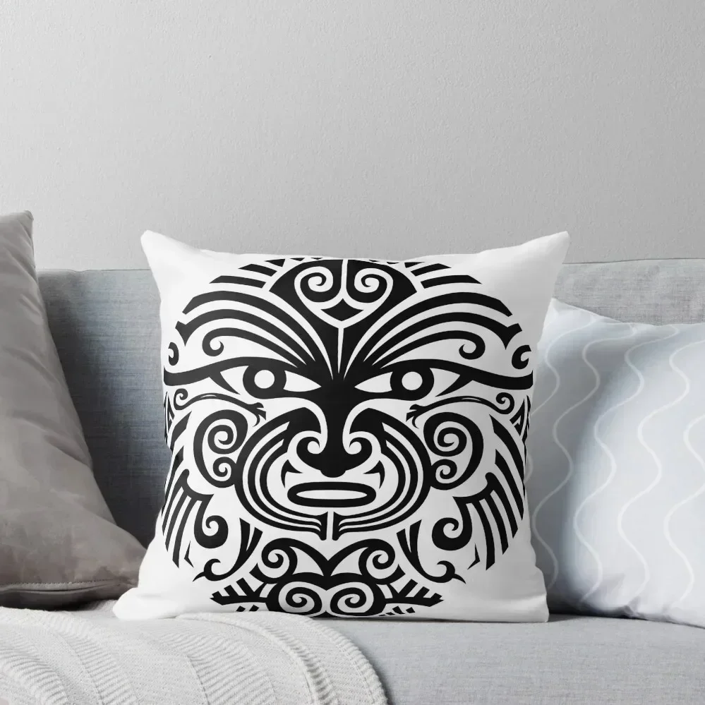 Maori tattoo face Throw Pillow Christmas Covers luxury sofa pillows Sofa Decorative Covers pillow