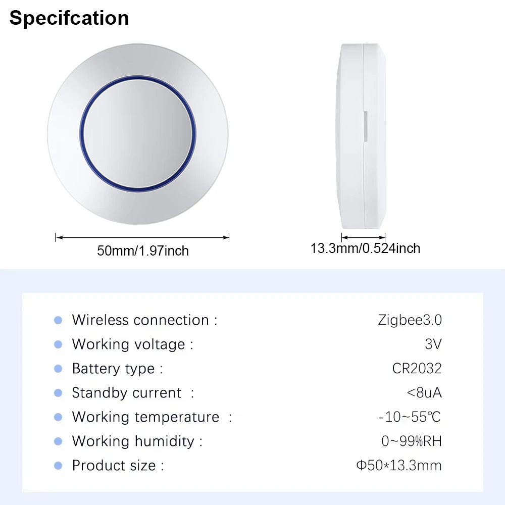 Ewelink Zigbee Switch Push Scene Button Switch Wireless Remote On Off Key Controller Scenario Switch Support Home Assistant