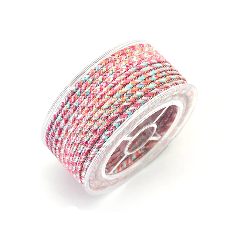 اليدوية المنسوجة حبل ملون لصنع المجوهرات 20 متر لكل لفة عالية الجودة دائم سوار ذاتي الصنع قلادة خلخال بالجملة