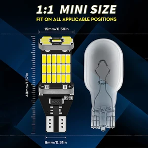 Carro Backup Reversa Estacionamento Luzes, Lâmpadas LED, Canbus, Alta Potência, Branco, Backup, 12V, 24V, 1000LM, T10, W16W, 912, 921, 4014-45SMD, 6500K, 2 PCes, 4 PCes, 8 PCes 10 principais vendas lâmpada t10 24v - №2