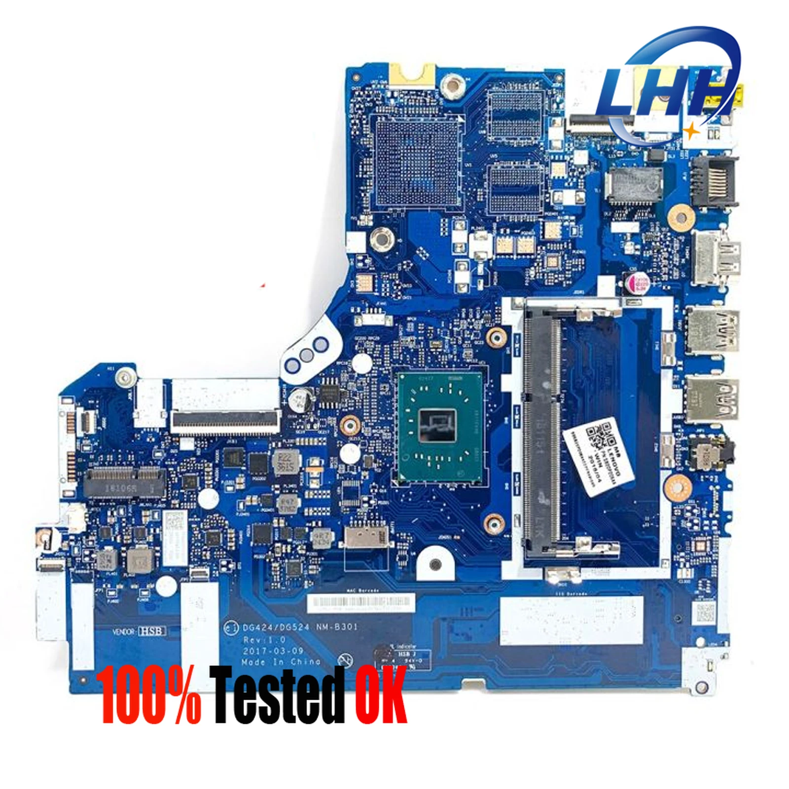 DG424 DG524 NM-B301 Mainboard for Lenovo Ideapad 320-15IAP Laptop Motherboard Cpu N3350 N4200 DDR3L 5B20P20642