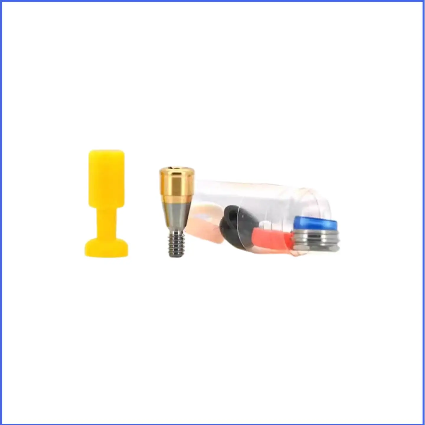 Dental Locator Abutment Implant Kit Titanium Denture Retention Caps Silicone Male Processing Insert Set Tool Package
