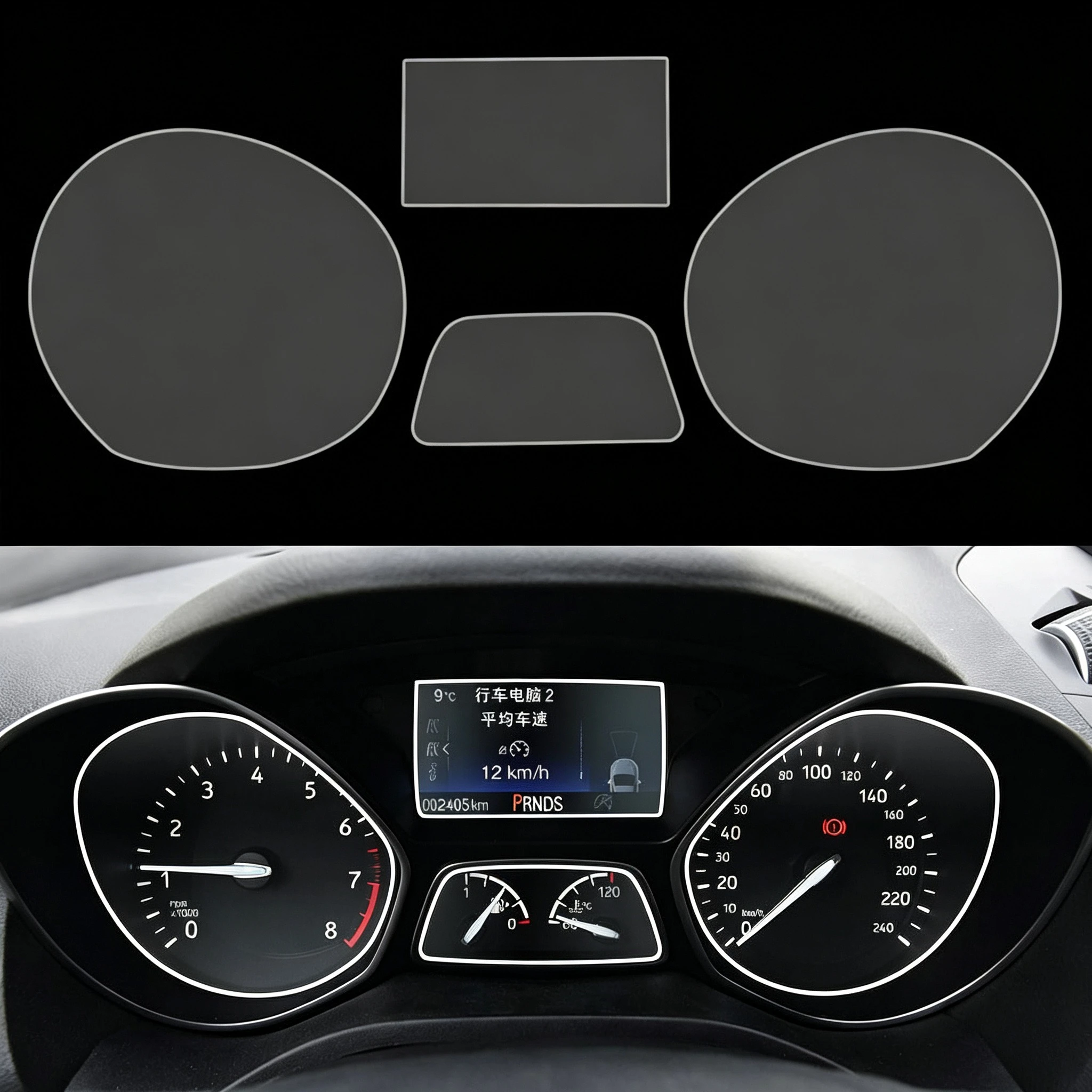 Instrument Cluster Soft Pvc Screen Protector Fim for Ford Kuga Escape 2014 - 2018 Digital Meter Display Protective Accessories