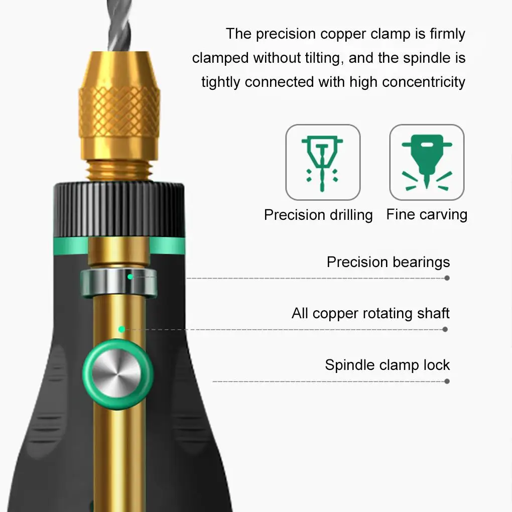 Electric Drill Grinder Engraver Pen Grinder Mini Drill Polishing Electric Rotary Tool Grinding Machine Miniature Household Tool