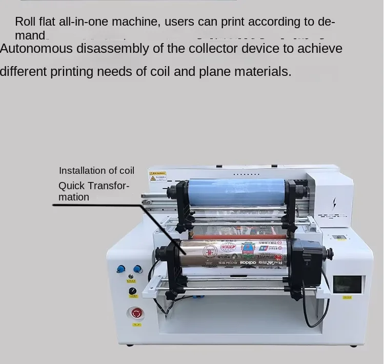 

China Factory 60*50cm UV printer Phone Case Pen Label Sticker films TPU A2 A3 UV DTF Flatbed and Roll All in One Printer